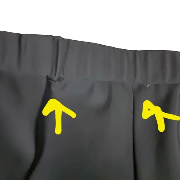 Theory Womens Tapered Dart Ponte Pant Sz L Black Pull On Cropped Pockets Stretch - Picture 3 of 16